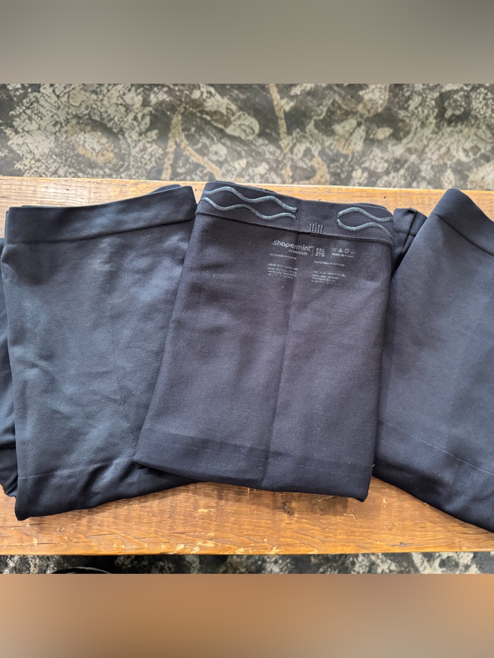 Shapermint Black High-Waist Shapewear Biker Shorts. Set of 3.